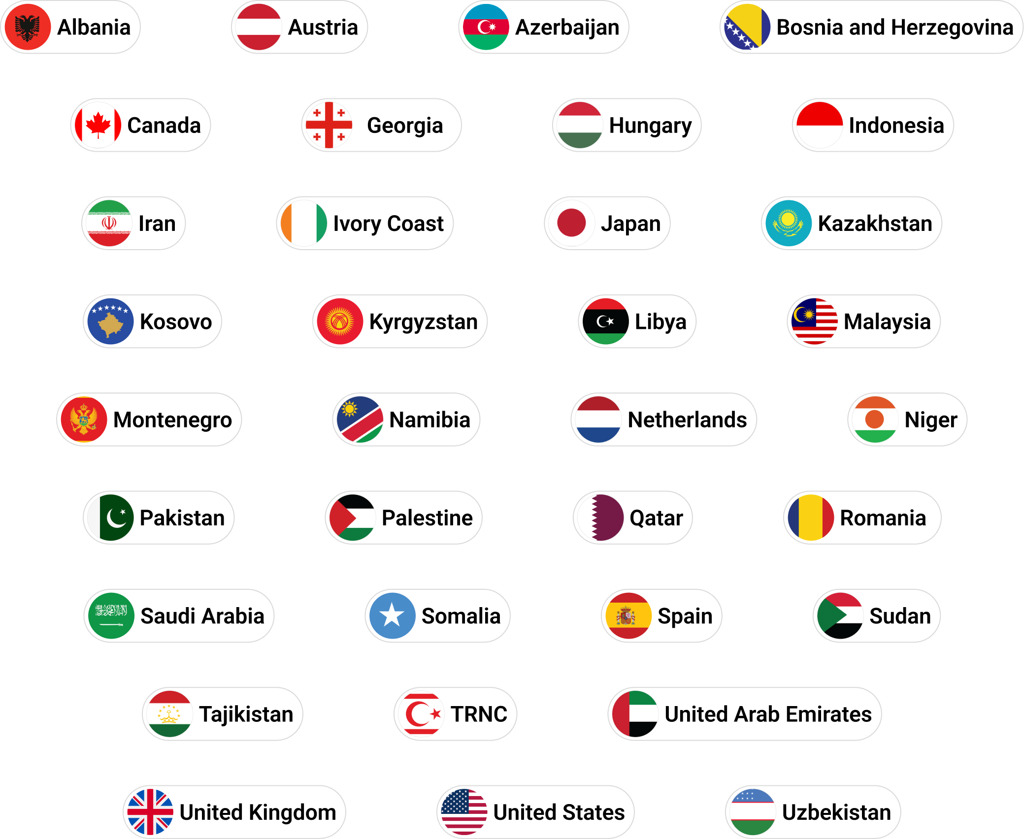 HIMSS Eurasia Visitor Countries